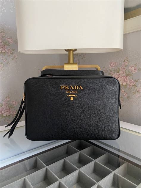 bandoliera pelle prada|prada bag with small pouch.